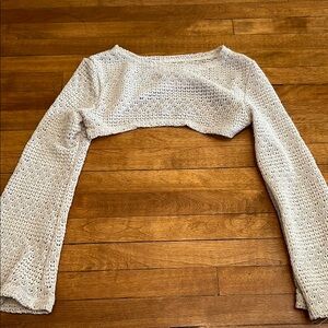 Cream Knit Cropped Sweater